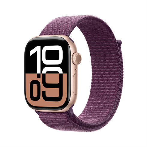 Apple Watch Series 10 GPS 42mm Rose Gold Aluminium / Plum Sport Loop 