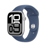 Apple Watch Series 10 GPS 42mm Silver Aluminium / Denim Sport Band - M/L