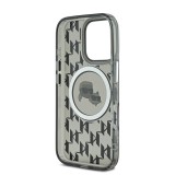 Karl Lagerfeld IML Monogram K&CH Heads MagSafe Zadní Kryt pro iPhone 16 Pro Black