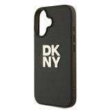 DKNY PU Leather Stack Logo Wrist Strap Zadní Kryt pro iPhone 16 Green