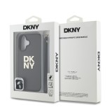 DKNY PU Leather Stack Logo Wrist Strap Zadní Kryt pro iPhone 16 Green