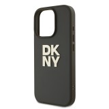 DKNY PU Leather Stack Logo Wrist Strap Zadní Kryt pro iPhone 16 Pro Max Green