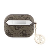 Guess 4G Script PC/PU Charm Pouzdro pro AirPods Pro 2 Brown