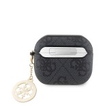 Guess 4G Script PC/PU Charm Pouzdro pro AirPods 3 Black