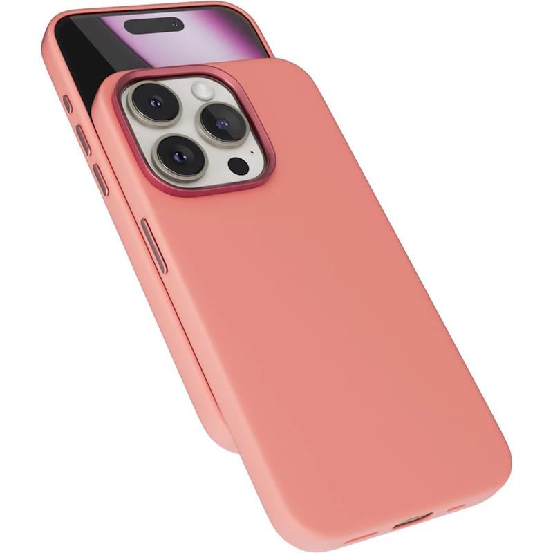 Silikonový zadní kryt Epico Mag+ pro Apple iPhone 16 Pro Max, broskově růžová