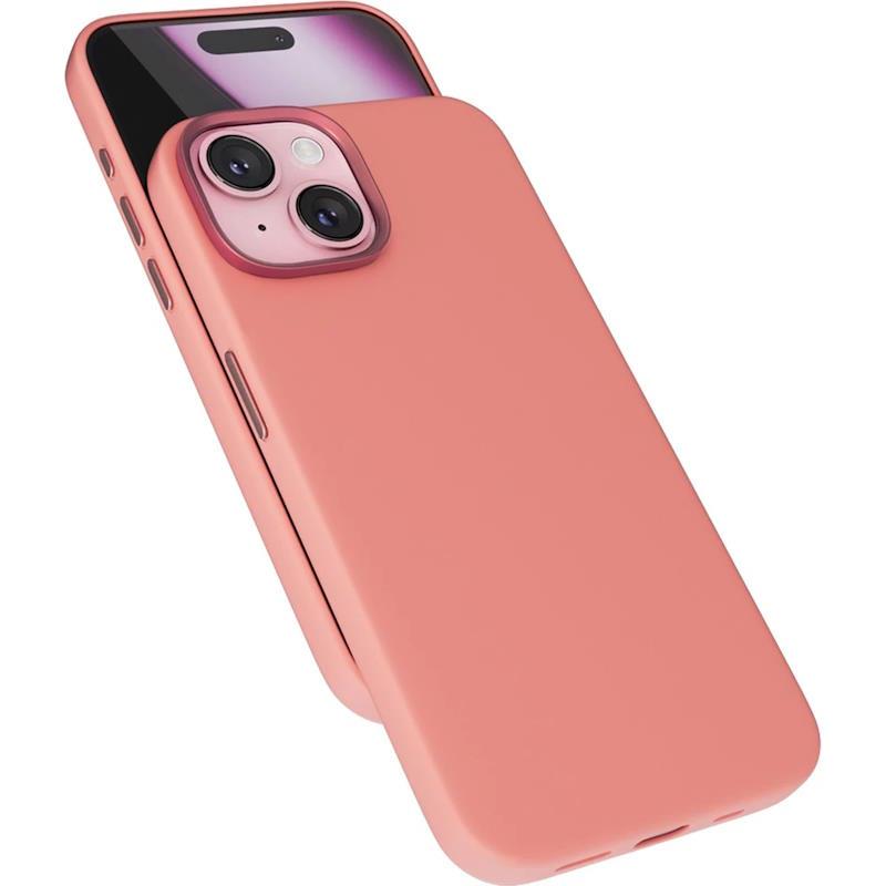 Silikonový zadní kryt Epico Mag+ pro Apple iPhone 16 Plus, broskově růžová