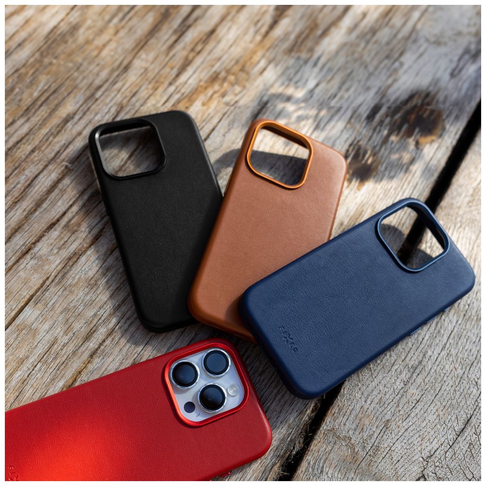 Kožený zadní kryt FIXED MagLeather s podporou MagSafe pro Samsung Galaxy S25 Ultra, červený