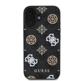 Guess PU 4G Peony MagSafe Zadní Kryt pro iPhone 16 Black