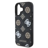 Guess PU 4G Peony MagSafe Zadní Kryt pro iPhone 16 Black