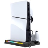 Multifunkční Nabíjecí RGB Stojan iPega P5S006 s chlazením pro PS5 Slim černá