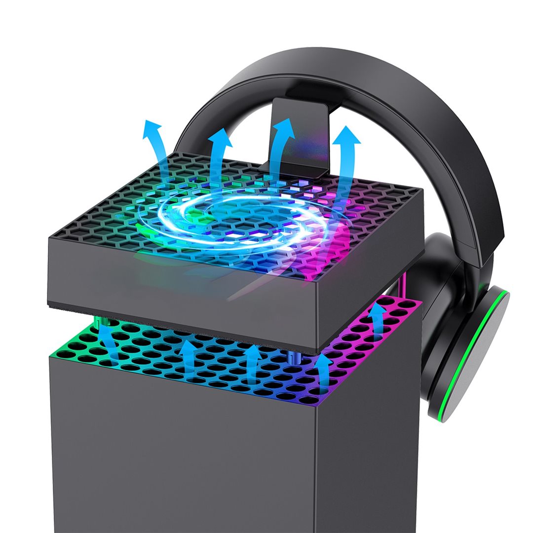 Multifunkční nabíjecí RGB stojan iPega XBX024S s chlazením pro Xbox