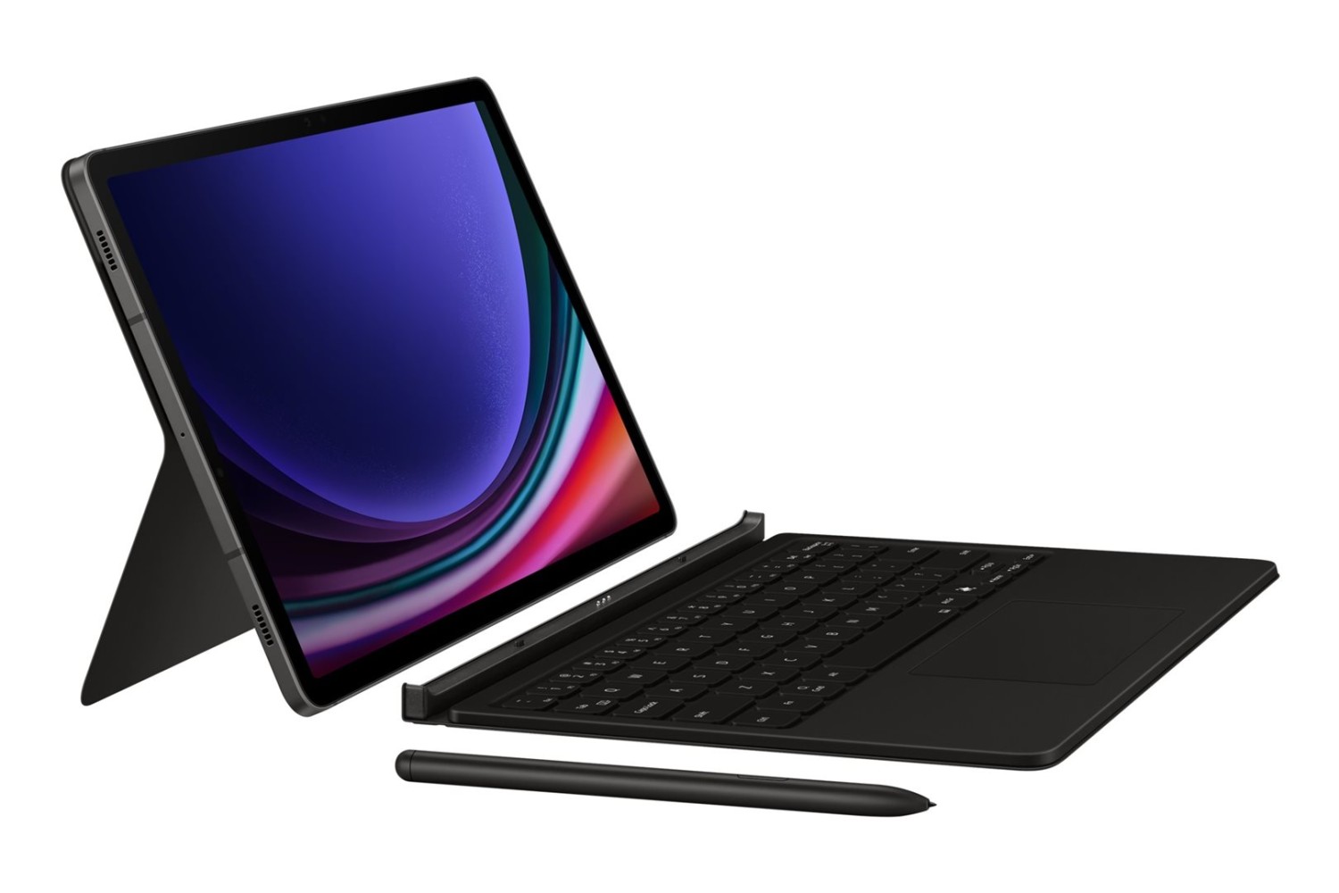 Ochranný kryt s klávesnicí a touchpadem pro Samsung Galaxy Tab S9/S9 FE (EF-DX725) černá