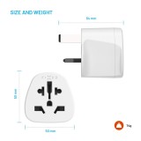 Adaptér FIXED UK  Adapter pro zapojení UK, US, AUS nabíječek do UK zásuvek, bílý