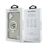 Karl Lagerfeld Ringstand Karl and Choupette MagSafe Zadní Kryt pro iPhone 16 Plus Black