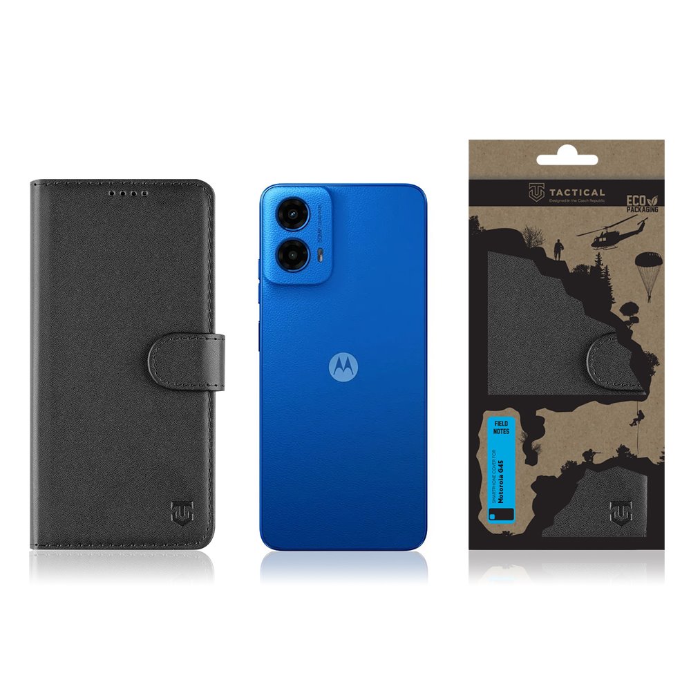 Flipové pouzdro Tactical Field Notes pro Motorola Moto G45, černá