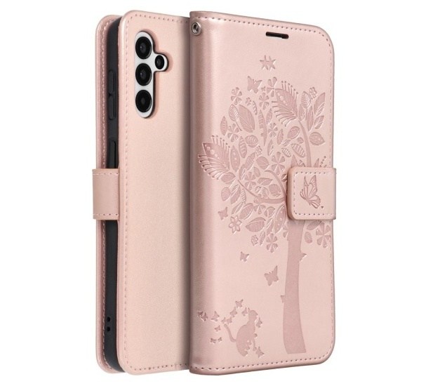 Flipové pouzdro MEZZO Book case pro Samsung Galaxy A36 5G, tree rose gold