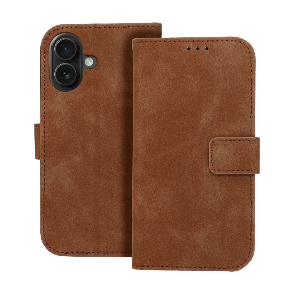 TENDER Book Case for IPHONE 16 brown