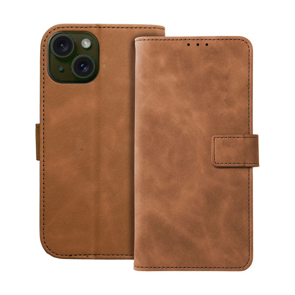 TENDER Book Case for IPHONE 15 brown