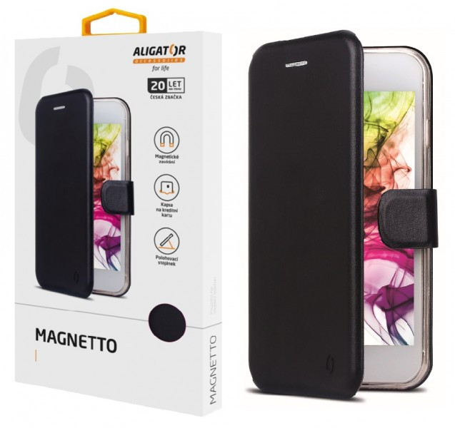 Flipové pouzdro ALIGATOR Magnetto pro Xiaomi Redmi Note 13 Pro 4G, černá