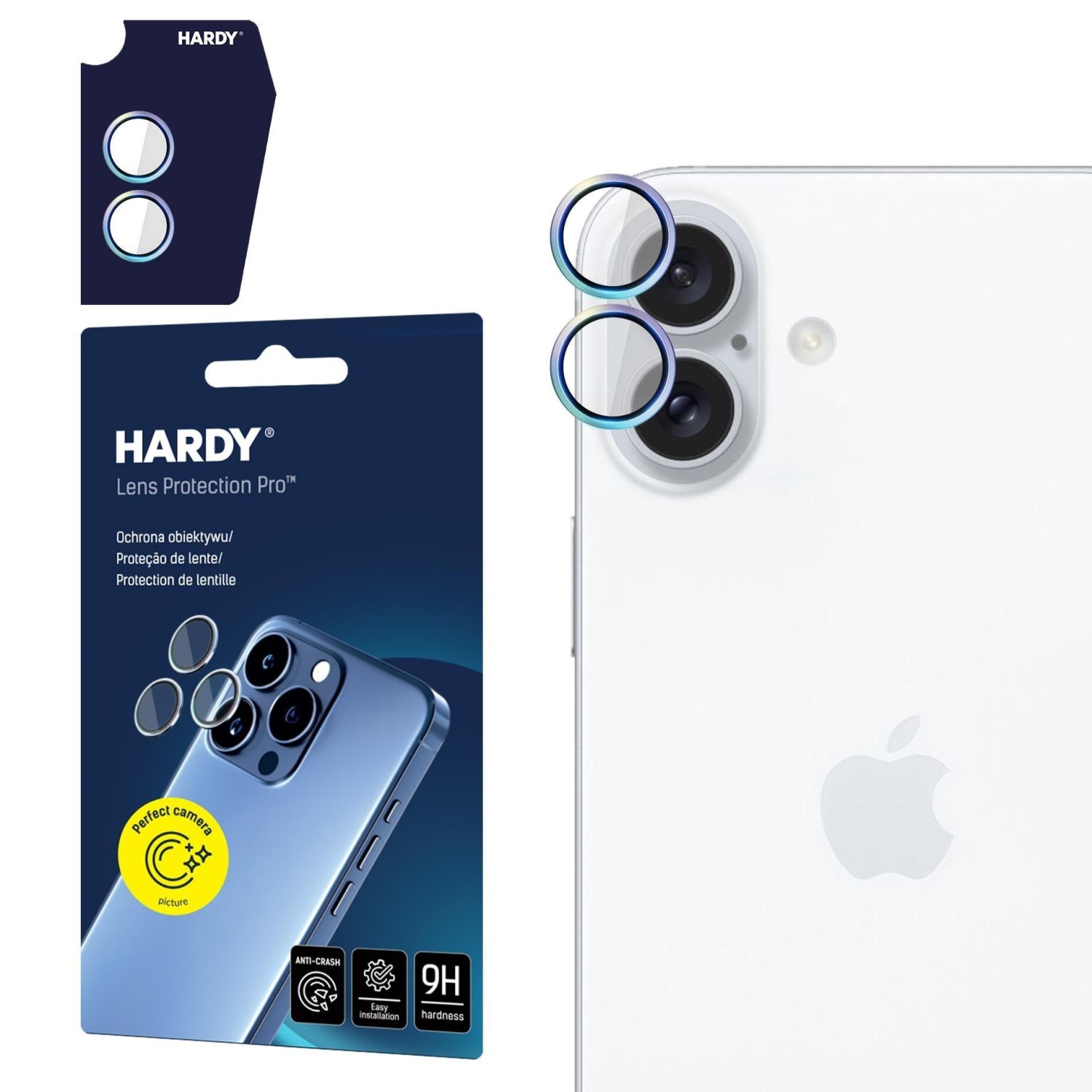 3mk ochrana kamery HARDY Lens Protection Pro pro Apple iPhone 16/16 Plus, rainbow