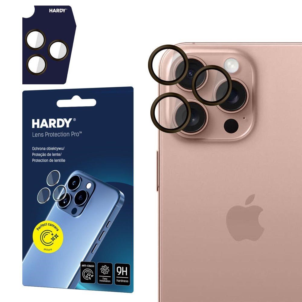 3mk ochrana kamery HARDY Lens Protection Pro pro Apple iPhone 16 Pro /16 Pro Max, hnědá