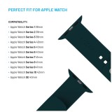 Set silikonových řemínků FIXED Silicone Sporty Strap pro Apple Watch 38/40/41mm, tmavě zelený