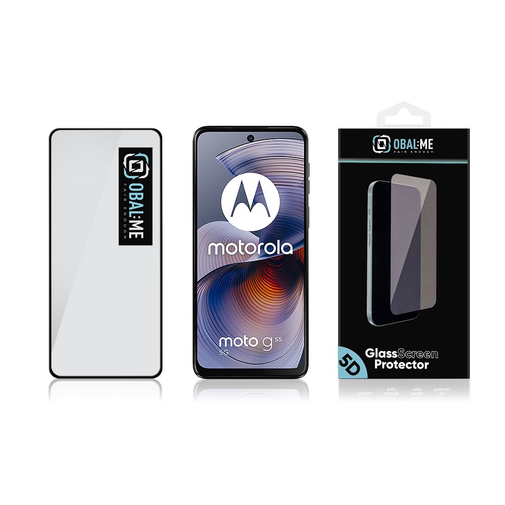 OBAL:ME 5D Tvrzené Sklo pro Motorola G55 Black