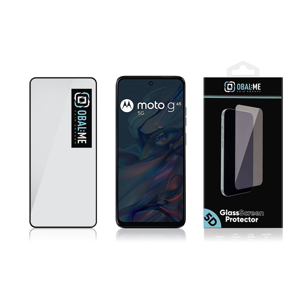 OBAL:ME 5D Tvrzené Sklo pro Motorola G45 Black