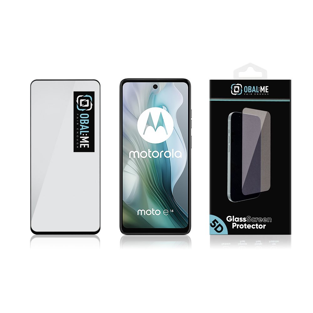 OBAL:ME 5D Tvrzené Sklo pro Motorola E14 Black