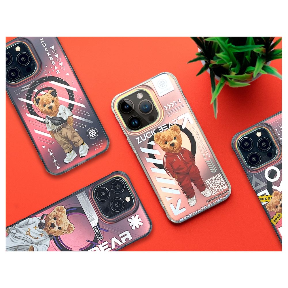 ZUCK BEAR case NEW YORK NEVER SLEEPS MAG compatible with MagSafe for IPHONE 15 Pro bronx energy