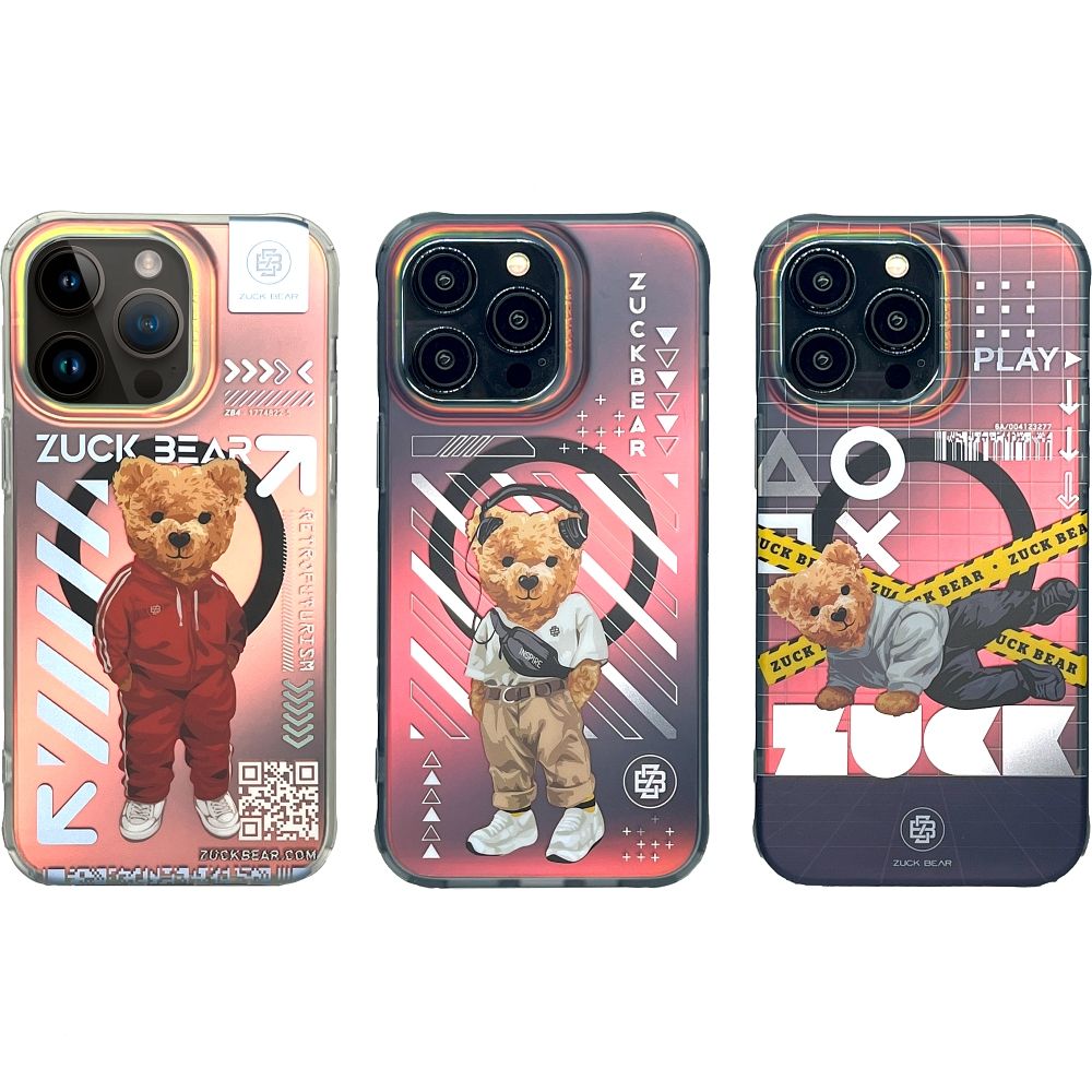 ZUCK BEAR case NEW YORK NEVER SLEEPS MAG compatible with MagSafe for IPHONE 15 Pro manhattan urbane