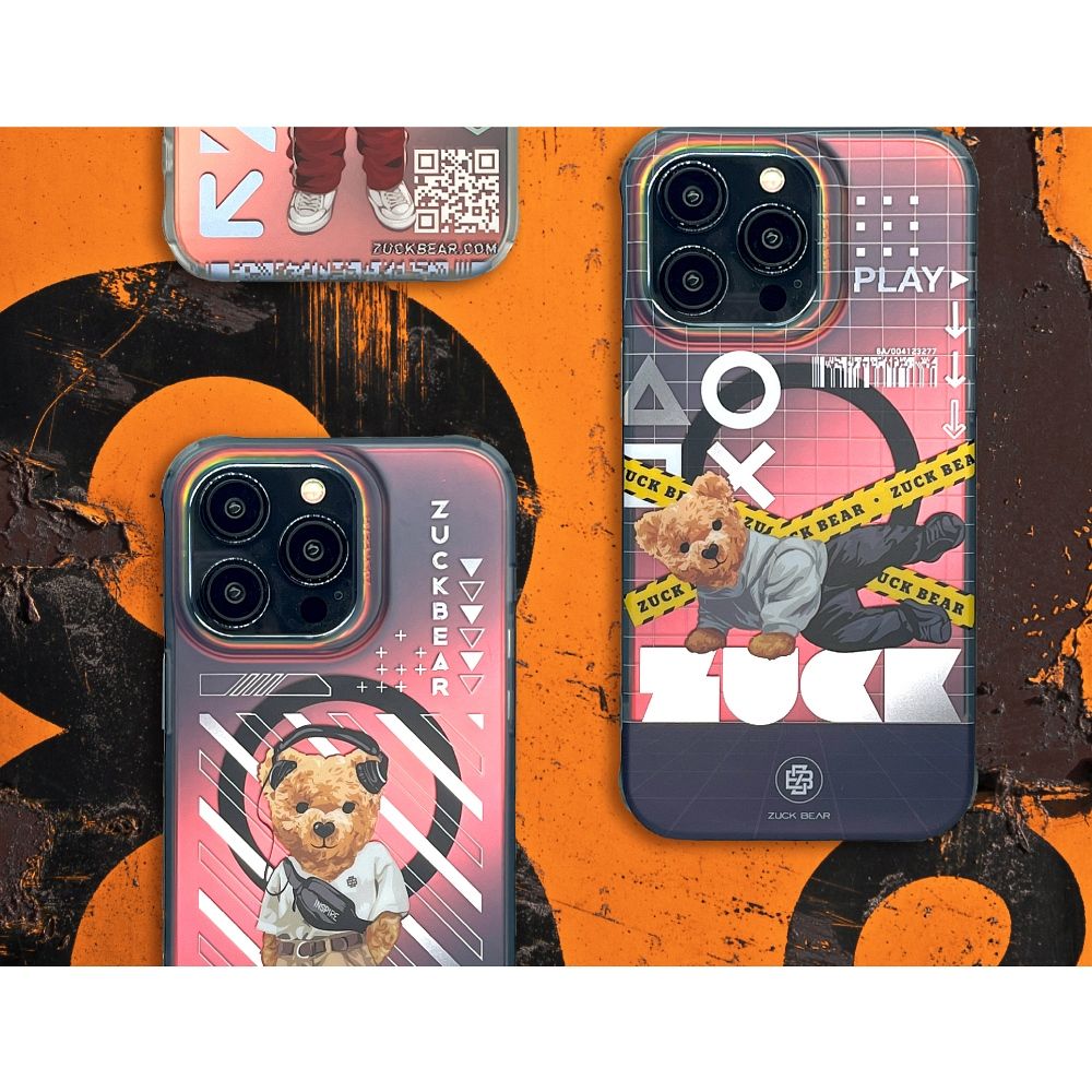 ZUCK BEAR case NEW YORK NEVER SLEEPS MAG compatible with MagSafe for IPHONE 15 Pro Max queens spark