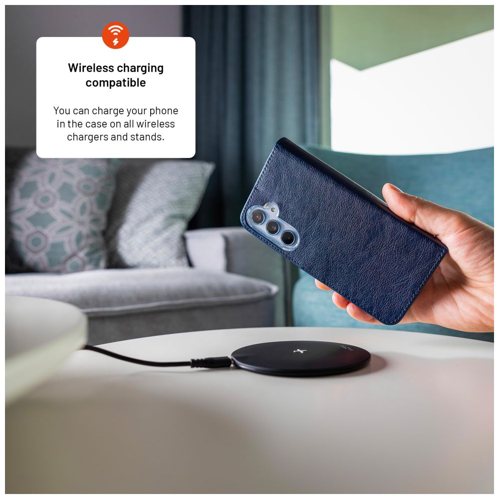 Pouzdro typu kniha FIXED Opus pro Samsung Galaxy A36 5G, modré