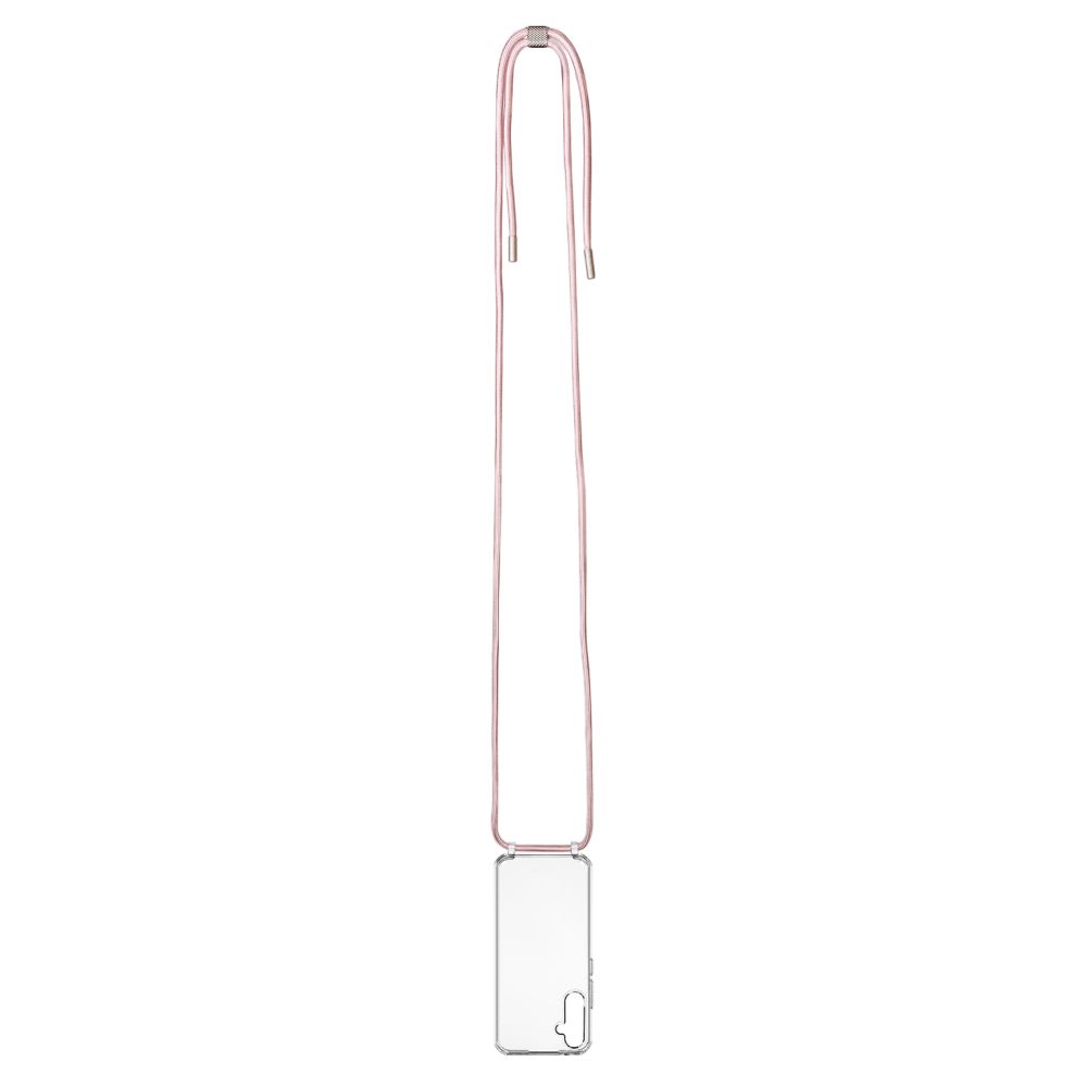 Pouzdro FIXED Pure Neck s růžovou šňůrkou na krk pro Samsung Galaxy A36 5G
