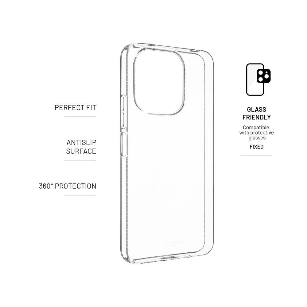 Zadní TPU gelový kryt FIXED Story pro Xiaomi Poco F7 Pro, transparentní