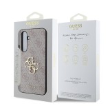 Guess PU 4G Metal Logo Zadní Kryt pro Samsung Galaxy S24 FE Pink