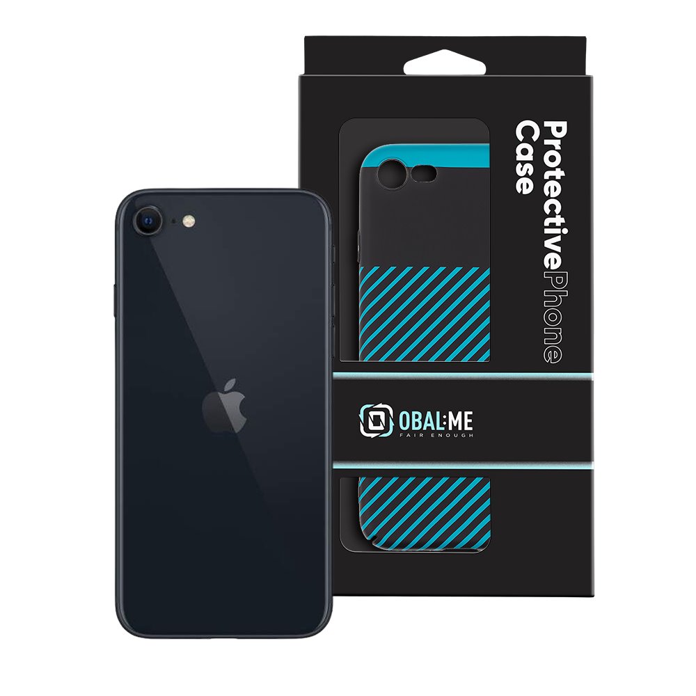 OBAL:ME Flossy Stripes Kryt pro Apple iPhone 7/8/SE2020/SE2022 Black/Teal