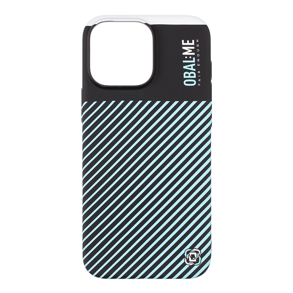 OBAL:ME Flossy Stripes Kryt pro Apple iPhone 16 Pro Max Black/Sky Blue