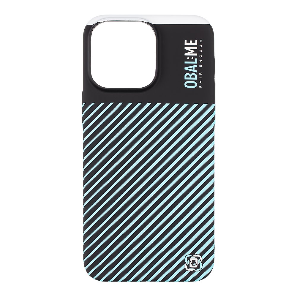 OBAL:ME Flossy Stripes Kryt pro Apple iPhone 15 Pro Max Black/Sky Blue