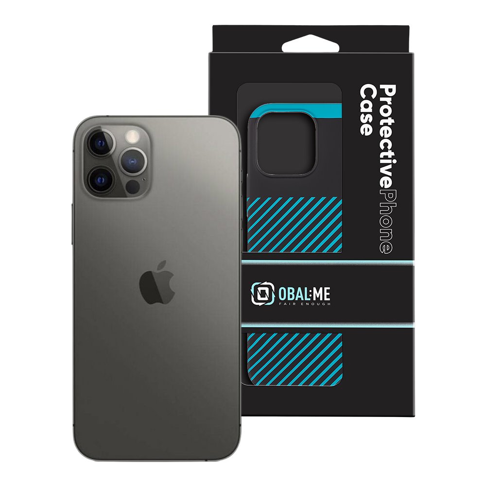 OBAL:ME Flossy Stripes Kryt pro Apple iPhone 12/12 Pro Black/Teal