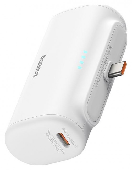 Baseus Compact 5000mAh 20W USB-C bílá