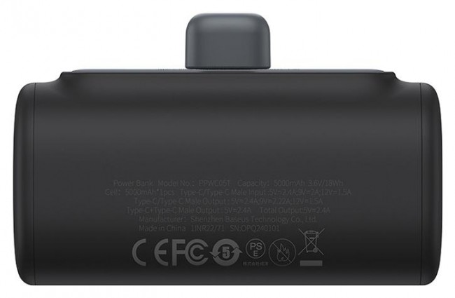 Baseus Compact 5000mAh 20W USB-C černá