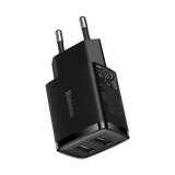 Nabíječka do sítě Baseus Compact 2xUSB 10,5W černá