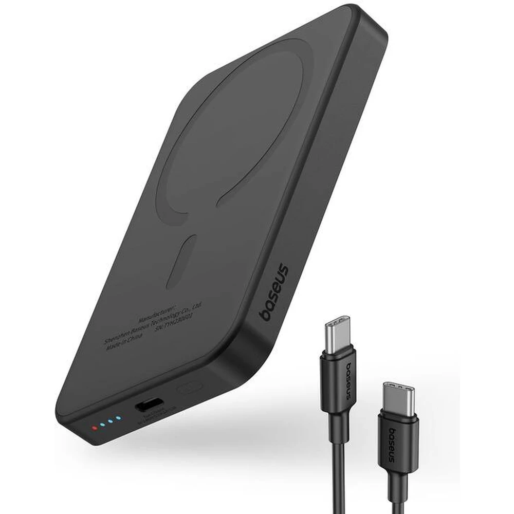 Baseus Mini s bezdrátovým nabíjením 5000mAh 20W USB-C černá