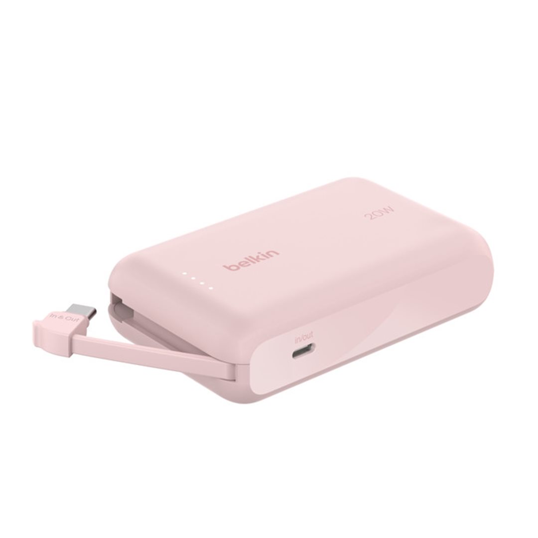 Belkin 10000 mAh, PD 20W, USB-C, růžová