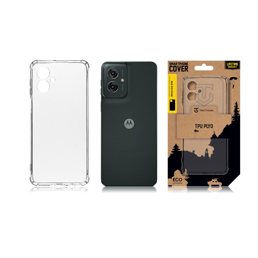 Tactical TPU Plyo Kryt pro Motorola G55 Transparent