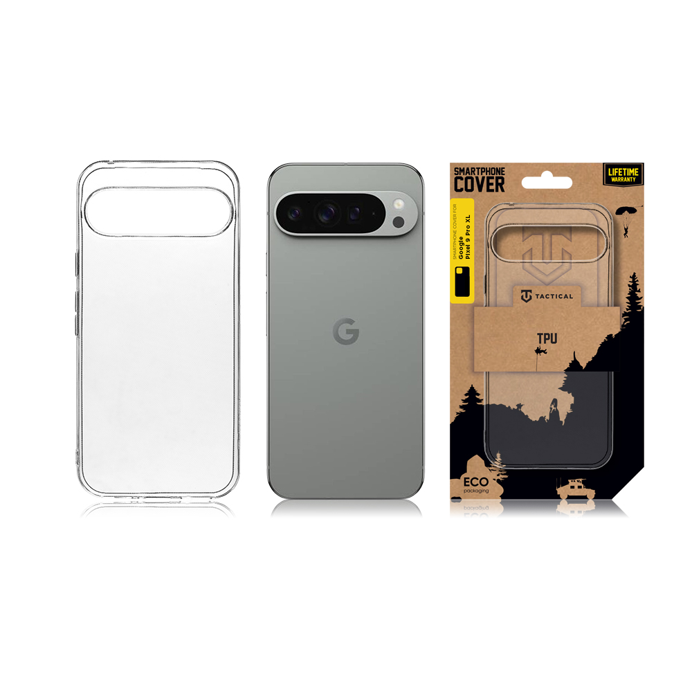 Tactical TPU Kryt pro Google Pixel 9 Pro XL Transparent