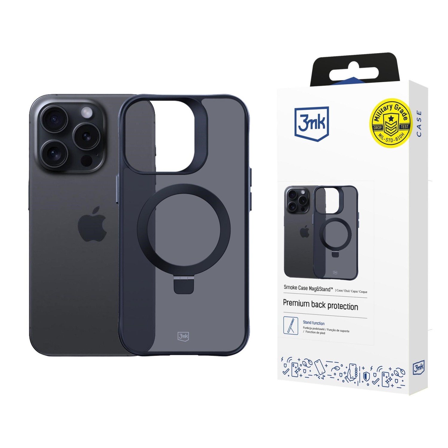 Zadní kryt 3mk Smoke Case Mag&Stand pro Apple iPhone 16 Pro Max