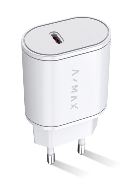 Chytrá nabíječka A-MAX Power Delivery 20W USB-C, bílá