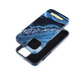 FORCELL F-PROTECT Mirage case compatible with MagSafe for IPHONE 15 Plus ocean marble